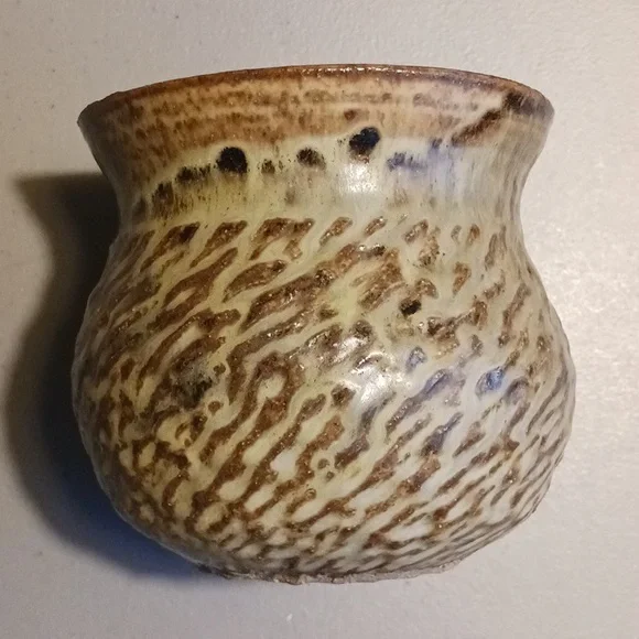 Ceramic Pottery Vintage Vase Hand Crafted Artist #eshopchicago - Picture 1 of 6